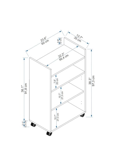 Arnetti Mutfak Banyo Dolabı Tiraks Çok Amaçlı Dolap Beyaz