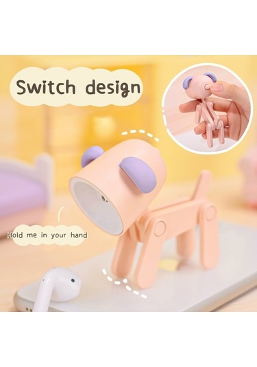 Pazly H46769gr Karikatür Gece Lambası Çocuk Led Mini Köpek Yeşil Işık Yeşil