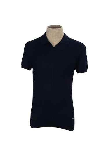 Cengiz İnler Desenli Merserize Polo Yaka Erkek Triko T-shirt 001