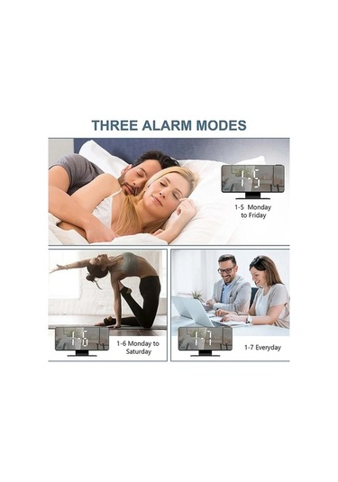 Ganzhoushop Zilinn Zaman Tavan Sıcaklık Saati Saati Saati Saat Renki Projektör Projeksiyon Led Işık İle İçin Harf-33 Göstergesi Ev Erteleme Dijital Çok Çalar Beyaz Arka Wq Çok Renki