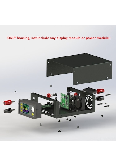 Samdoo Dijital Kontrollü Güç Kaynağı İçin Sac Metal Dıy Kasa Kit - İletişim Arayüzlü, Modül Hariç