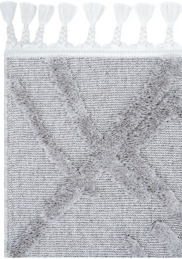 Cool Halı Palazzo Gri Mutfak Halısı Yumuşak Bukle Tezgah Önü Leke Tutmaz İskandinav Kabartmalı Halı