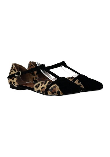 Fox Shoes Leopar/siyah Kadın Babet B726881802 LEOPAR Leopar