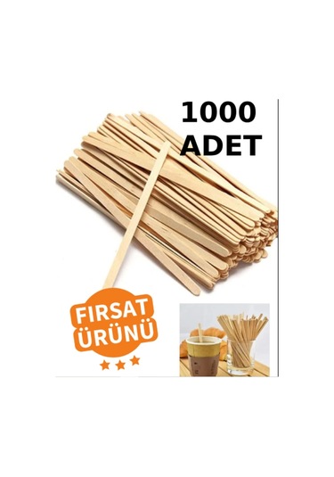 1000 Adet Tahta Ahşap Karıştırıcı Çay Kahve Kaşığı Kaşık Karıştırma Çubuğu