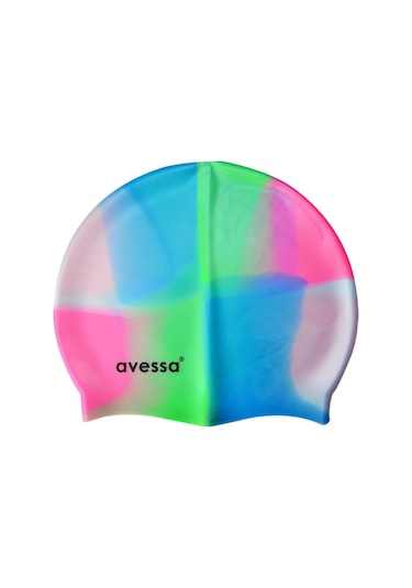 Avessa Yüzücü Bonesi Gökkuşağı Silikon Bone Karışık Renk Mc-105 Çok Renkli