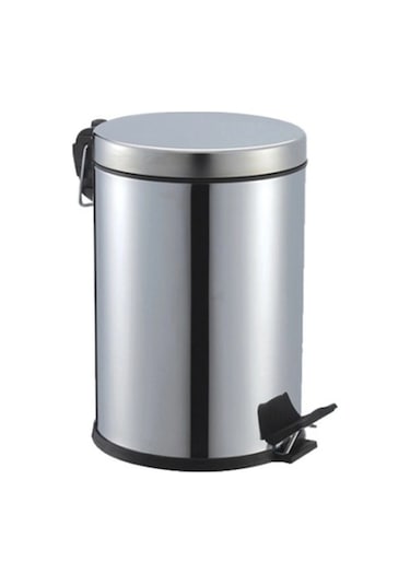 Pedallı 5lt Krom Metal Çöp Kovası Bx40