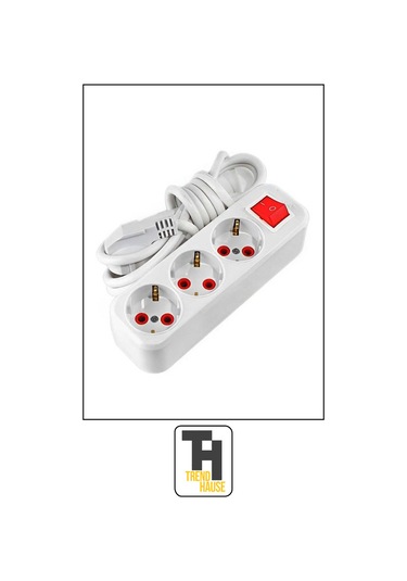 3 Metre 3'lü Anahtarlı Grup Priz