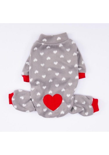 Mini Kalpler Yumuşak Polar Tulum Kedi Köpek Tulumu Kedi Köpek Kıyafeti Kedi Köpek Elbisesi