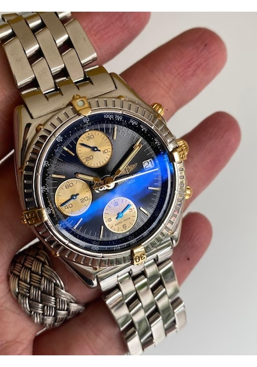 Breitling Chronomat 40mm Altın Çelik Kordon Erkek Kol Saati B1304