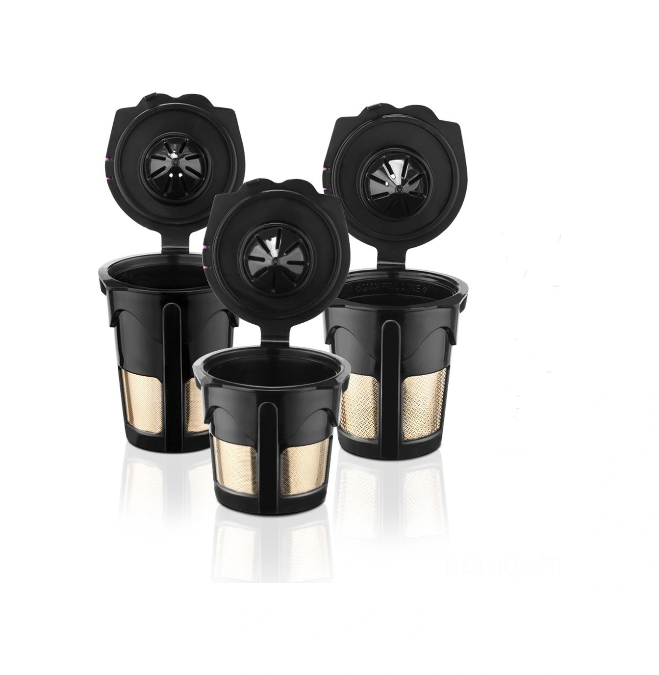 Youmex Keurig 2.0 Uyumlu Tekrarlı Kullanım Kahve Kapsülü 3 Adet S/m/l - Gıda Kalitesi Pp, Filtreli Lezzetli Kahve, Çevre Dost Siyah