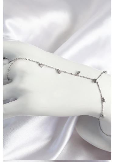 Pirinç Zirkon Taşlı Sallantılı Model Gümüş Renk Kadın Şahmeran - Tj-sn700 Çok Renkli