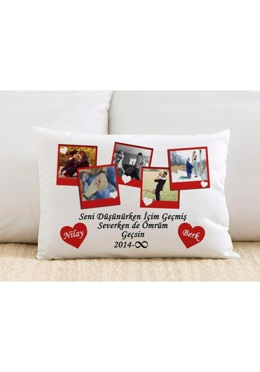 Kişiye Özel Resimli Fotoğraflı Yazılı  Yastık Kılıfı