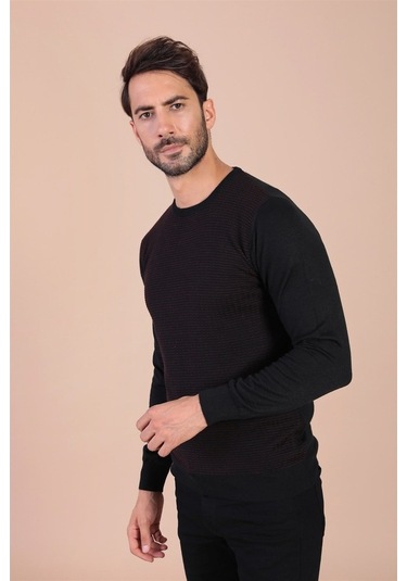 Ferraro Bisiklet Yaka Superfine Yün Kazak - Siyah Siyah (490433824) Siyah