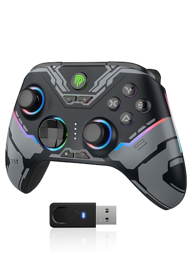 Easysmx X15 - Kablosuz Gamepad - Hall Effect Stick - 7 Rgb - Siya