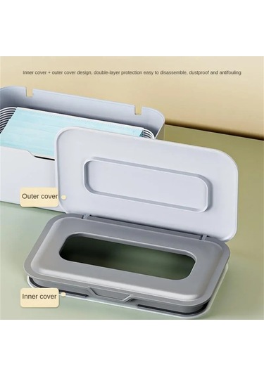 Mavi Kapaklı Islak Ve Kuru Doku Kutusu Doku Kutusu Mutfak Depolama Malzemeleri Yaratıcı Kağıt Dispenseri Islak Mendil Kutusu Toz Geçirmez