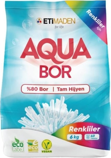 Etimaden Aquabor %80 Bor Renkliler için Toz Deterjan 6 KG