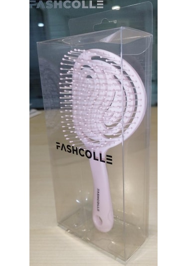 Fashcolle Pembe Üç Boyutlu Oval Saç Fırçası