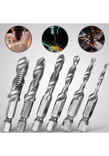 Kangvka 6'lı Altın Hss Delme Ve Taplama Aleti Seti - 1/4" Hex Saplı, Ahşap/alüminyum/plastik İçin Uygun, 3-10mm Çaplar