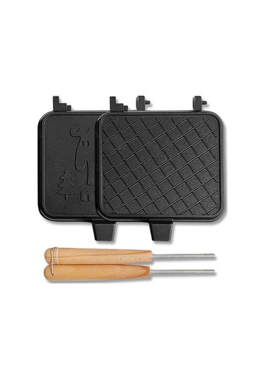 Jeehugo Çift Taraflı Isıtmalı, Çıkarılabilir Kollü, Anti Yapışkan Tabaklı Kamp Usulü Tost Ve Peynir Fırını - Gıda Kalitesi Alüminyum Allüvyum Çok Renkli