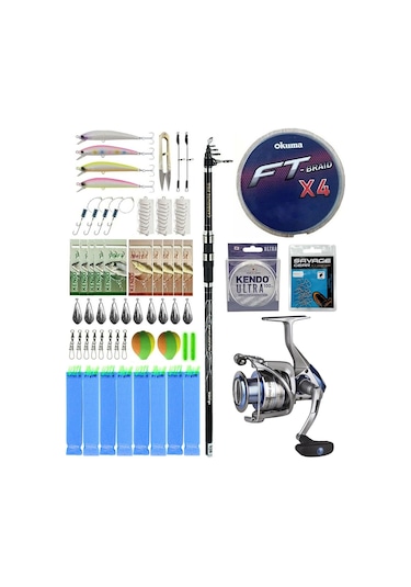 Yekoutdoor Surf Olta Seti Okuma Carbonite Pro Tele Surf 420 Cm Surf Kamışı&okuma Safina Pro 8000 Olta Makinesi