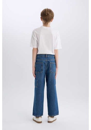 DeFacto Erkek Çocuk Wide Leg Jean Pantolon D3598A825SPNM28