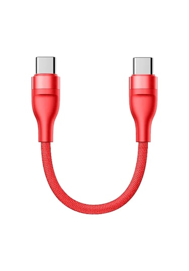 Snapbuy Pd60w Tip C Hızlı Şarj Kablosu 0.25m - Tablet, Telefon Ve Dizüstü Şarj Kırmızı 0.25 M