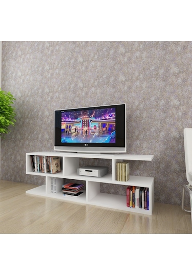 Kelebek Tv Sehpası Beyaz Beyaz