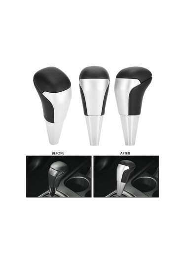 Wezone Toyota Hilux Revo Fortuner 2005-2016 Otomatik Vites Topu - Deri + Aluminyum,  Uyumlu, Pc466-0k004  --