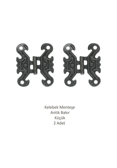 Bakır Dekoratif Kelebek Menteşe Büyük 2 Adet 4,2cm X 3,5cm