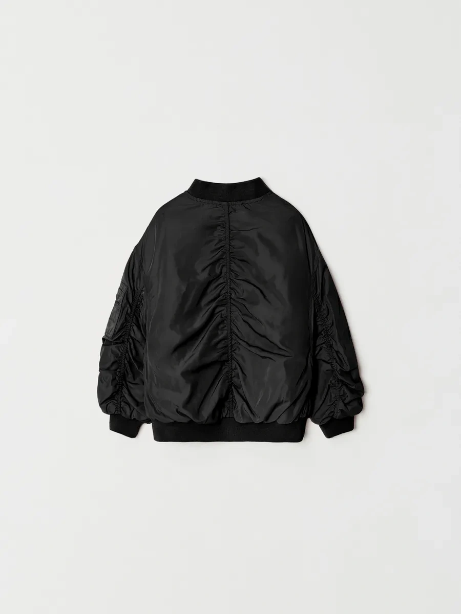 Sela Oversize Demi-sezon Overlapped Bomber Ceket 307403630 Siyah