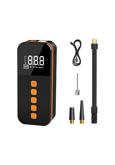 Samdoo Siyah Akıllı Araç Z充气 Pompası: 5 Modlu Otomatik Durdurma, Led Ekranlı, Akıllı Telefon Şarj Cihazı, Bisiklet Arabalar İçin Taşınabilir Elektrikli Hava Pompa