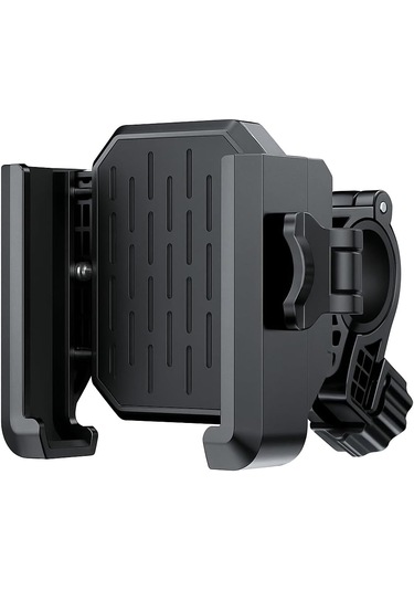 Bisiklet-motosiklet Telefon Tutucu Gidon Uyumlu Siyah 360 Ayarlı