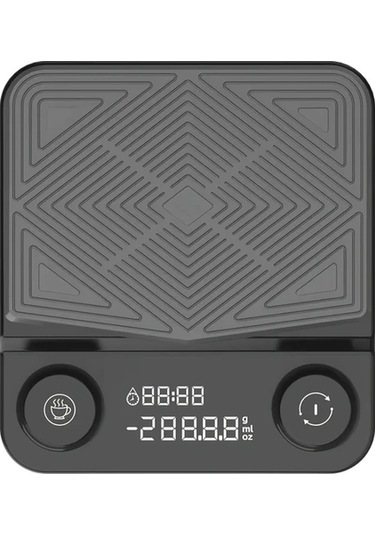 Oldfriend Siyah 3kg Dijital Kahve Terazisi Zamanlayıcılı Usb Şarj Led Tare Mutfak Ölçek Siyah