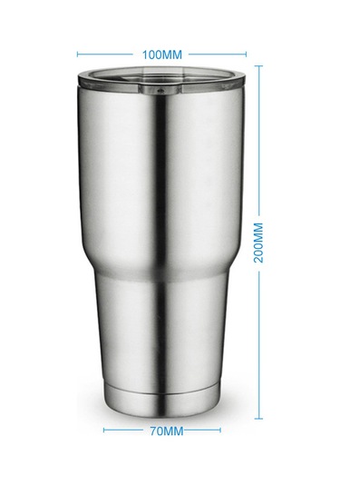 Xiyyadms 304 Paslanmaz Çelik Termos Bardak, 24 Saat Soğuk/12 Saat Sıcak Saklama, Taşınabilir Seyahat/outdoor Kullanıma Uygun, 30oz Gümüş Gümüş