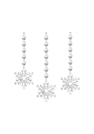 Gajeena 12'li Noel Ağacı Dekorasyon Seti: Detaylı 3d Kardan Adam Ve Buz Çubuğu Abs Plastik Süsler, Şık Transparan Finish İle Noel Atmosferini Artırır