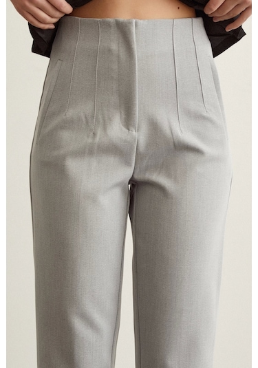 Never More Skinny Kumaş Pantolon Gri