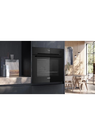 Siemens HR232GEB3 Buhar Destekli Ankastre Fırın Siyah Inox