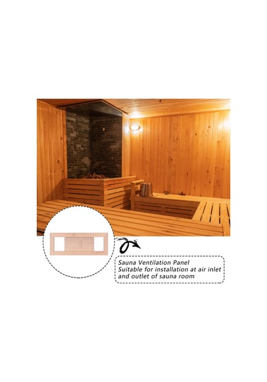 Tenfowee Sauna Odunlu Ayarlanabilir Havalandırma Izgarası - Buhar Odası Giriş/çıkış Akış Regülatörü, Dayanıklı Hemlok Malzeme