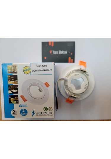 Seldur 5 Watt Cob Ledli Beyaz Kasa Beyaz Işık Spot 2 Li Paket