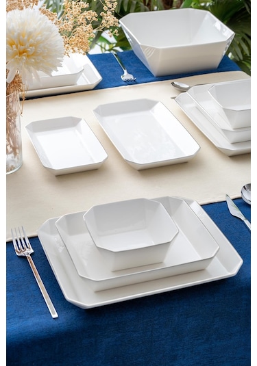 Lexi 6 Kişilik 29 Parça Silver Porselen Yemek Takımı