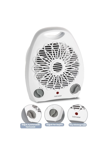 Goldmaster Summer Beyaz 2000 W Isıtıcı Fan