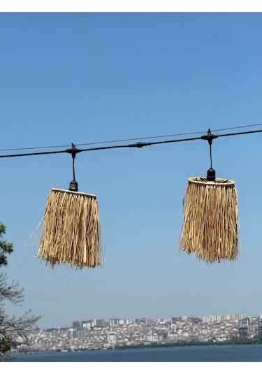 Hasır Rafya Bohem 25 Cm Avize Sarkıt Diğer