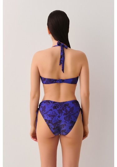 Suwen Bluebell Yanı Büzgülü Bikini Alt Sb2541513111311 Renkli Desenli