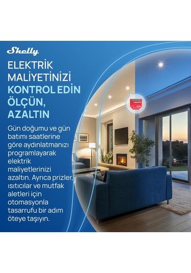 Shelly 1pm Gen4 Enerji Ölçümlü 16a Akıllı Röle