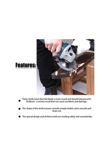 Novahub 115mm 3 Dişli Tungsten Carbide Testere Diski - Ahşap, Plastik Kesim İçin Yüksek Karbon Çelik - Açı Taşlama Aksesuarı