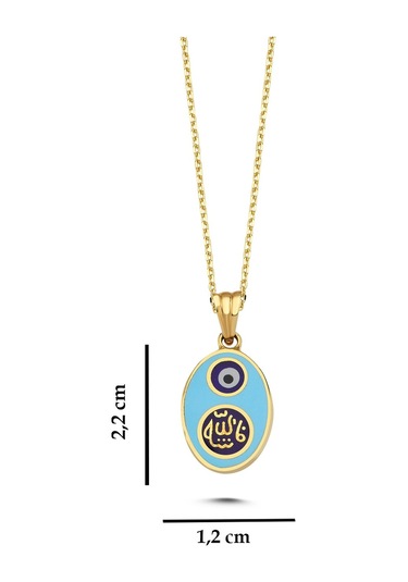 Dua Mineli Altın Kolye Ak386