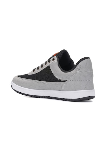 Günlük Erkek Sneaker Bağcıklı Hafif Rahat Fileli Hava Alabilen Yürüyüş Spor Ayakkabısı 014 Buz - Gri - Siyah