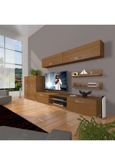 Decoraktiv Eko 6y Slm Dvd Tv Ünitesi Tv Sehpası Ceviz