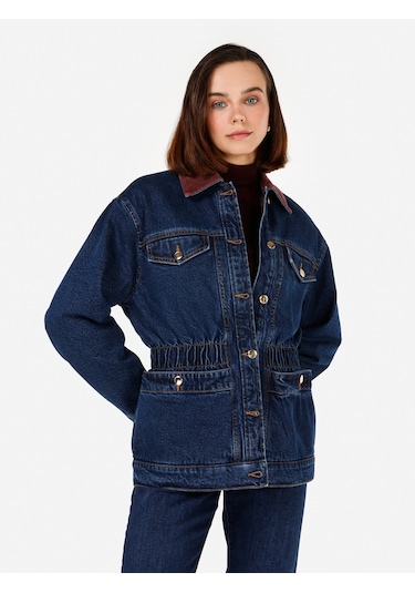 Colins Koyu Mavi Kadın Ceket Denim