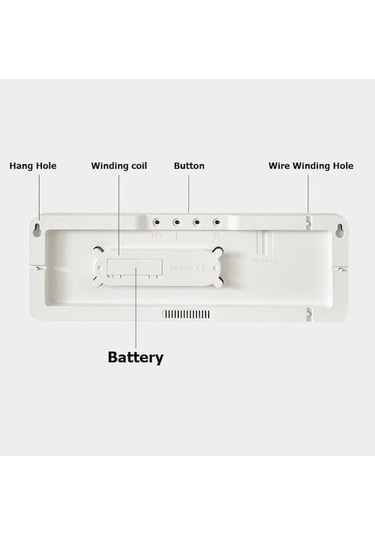 Trendooze Uzaktan Takvim, Sıcaklık, Saati, Saat, Led Kumanda İnç Duvar Dijital Camgöbeği Camgöbeği Çalar 16 12/24h, Tf Camgöbeği